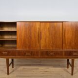 Buffet haut en teck de style moderne du milieu du siècle, fabriqué par Farso Mobelfabrik, Danemark.