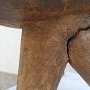 Antique wooden stool. Lobi African Art from West Africa