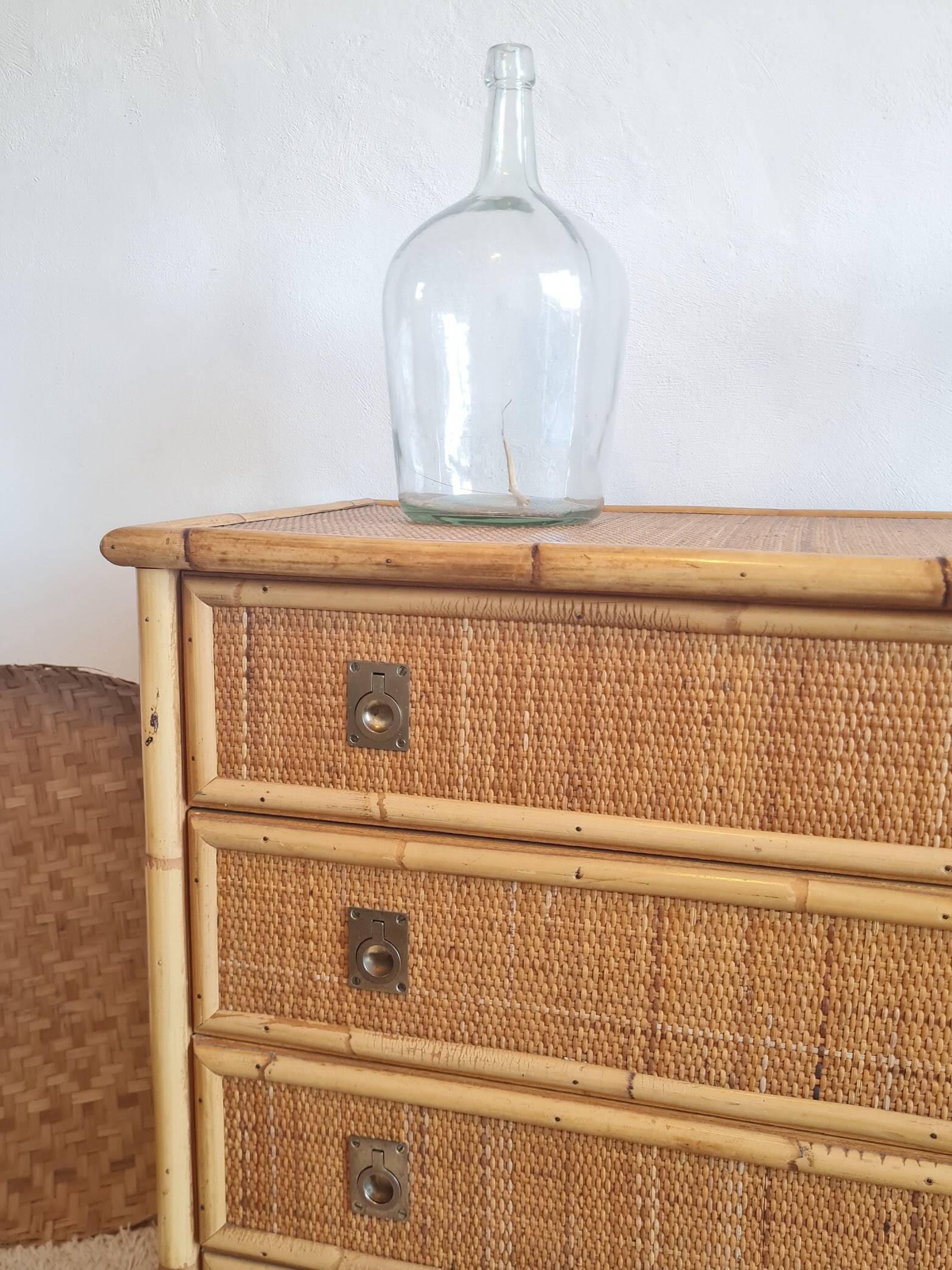 Rattan chest of drawers circa 1970 - Dal Vera