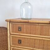 Rattan chest of drawers circa 1970 - Dal Vera