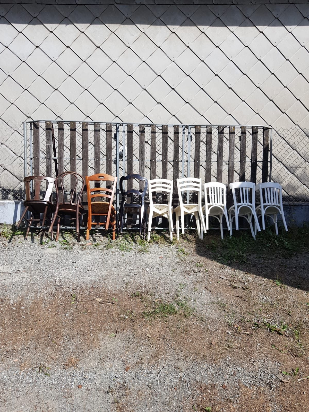 Miscellaneous antique chairs mismatched