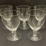5 verres à porto en cristal