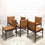 6 chaises modèle Cantu, Sergio Rodrigues, édition Brésilienne 1960