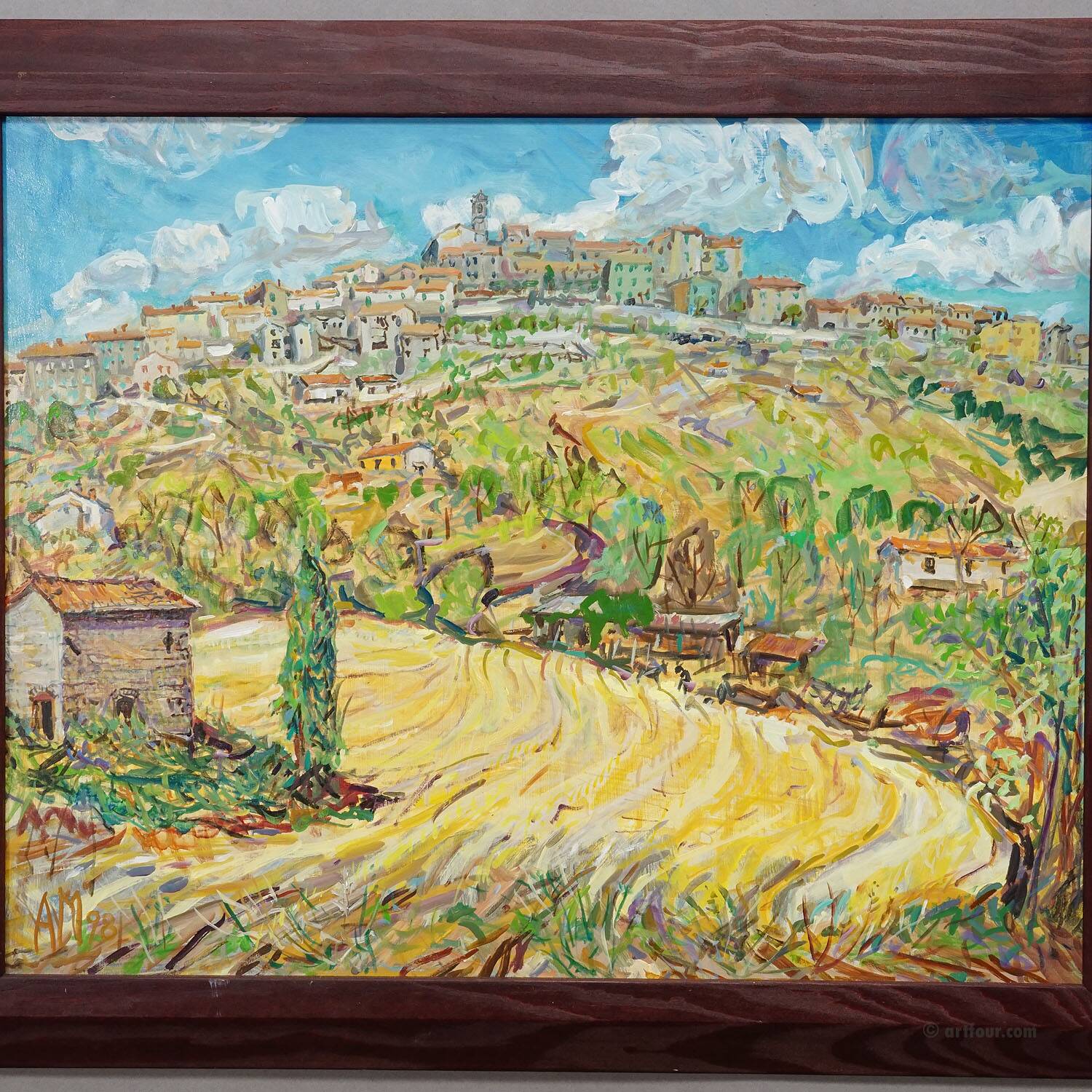 Oil painting by Alexander Michael – Prata in Tuscany, 1998