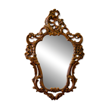 Large vintage baroque mirror in Rococo Louis XV style.