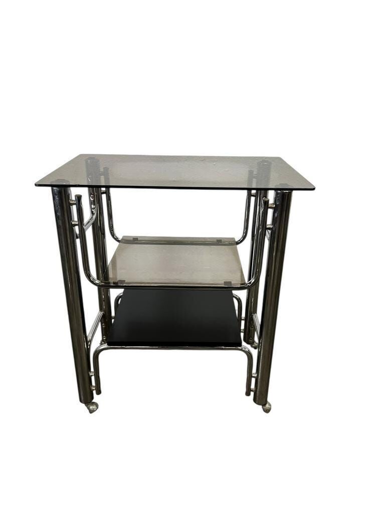 Meuble étagère vintage chromé / meuble audio / meuble TV