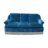 Blue velvet toad sofa