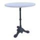 Bistro table in cast iron and white marble from 1900