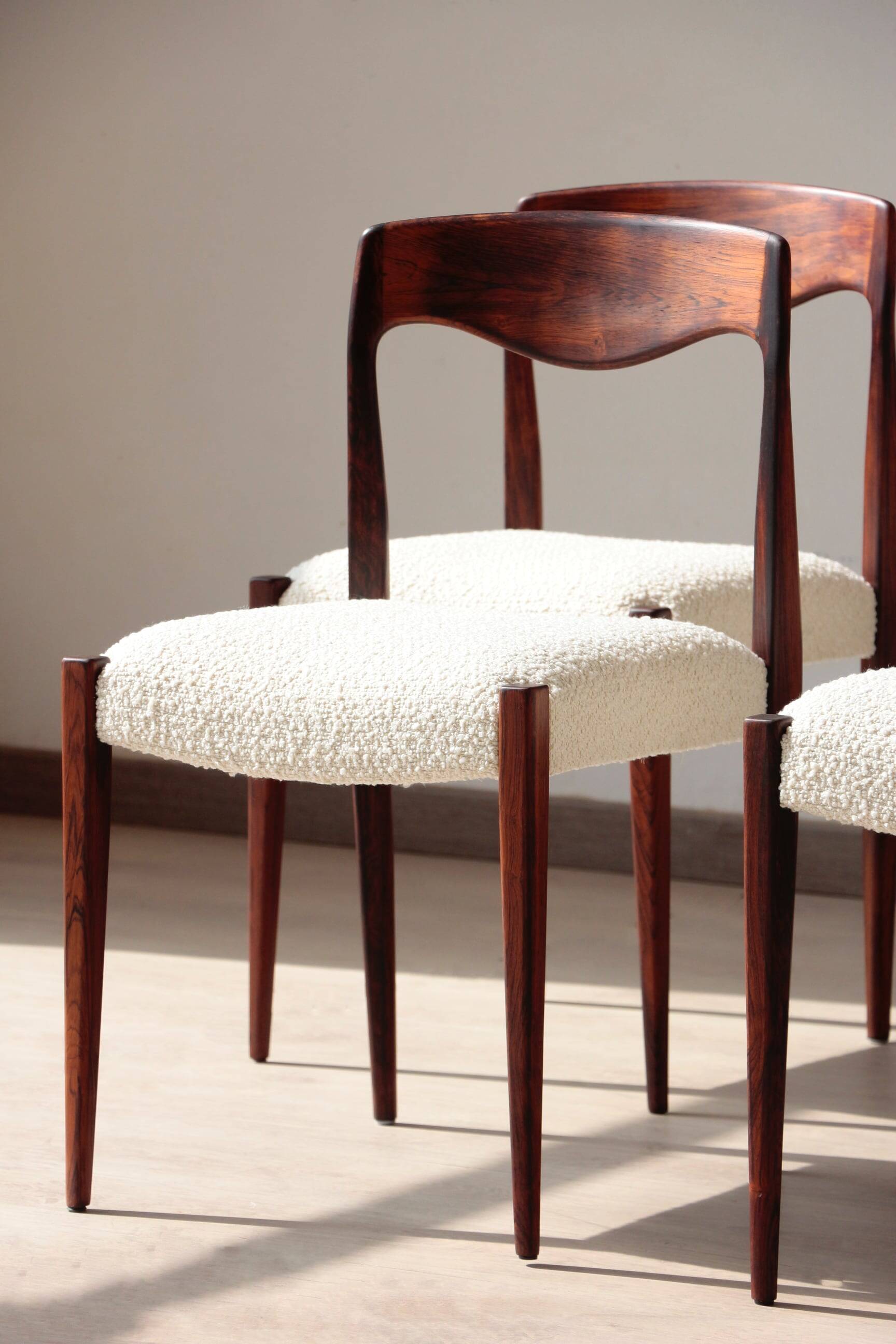 Set of 4 Scandinavian rosewood chairs – Otto Møller style | Vintage