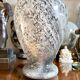 Black and white glass paste vase