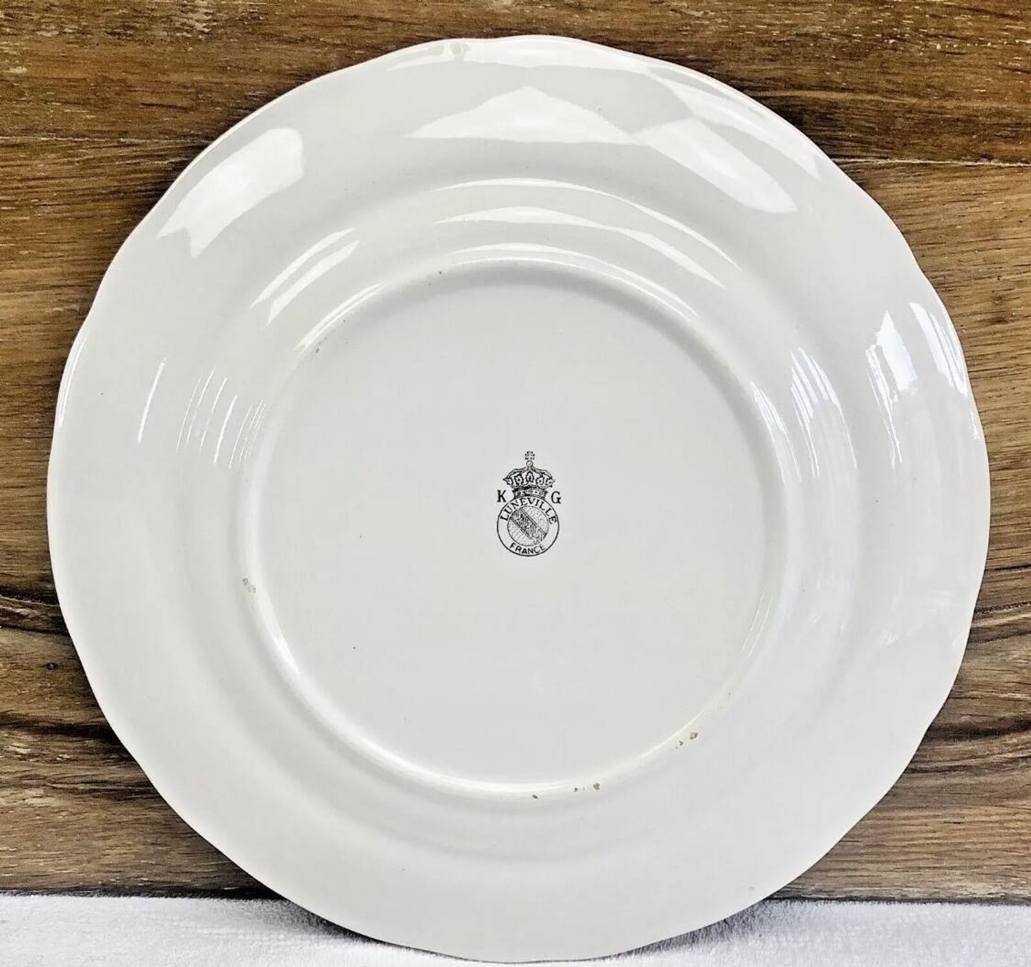 5 assiettes à dessert Lunéville modèle Réverbère