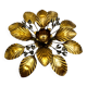 Floral Hollywood Regency Wall or Ceiling Lamp by Hans Kögl