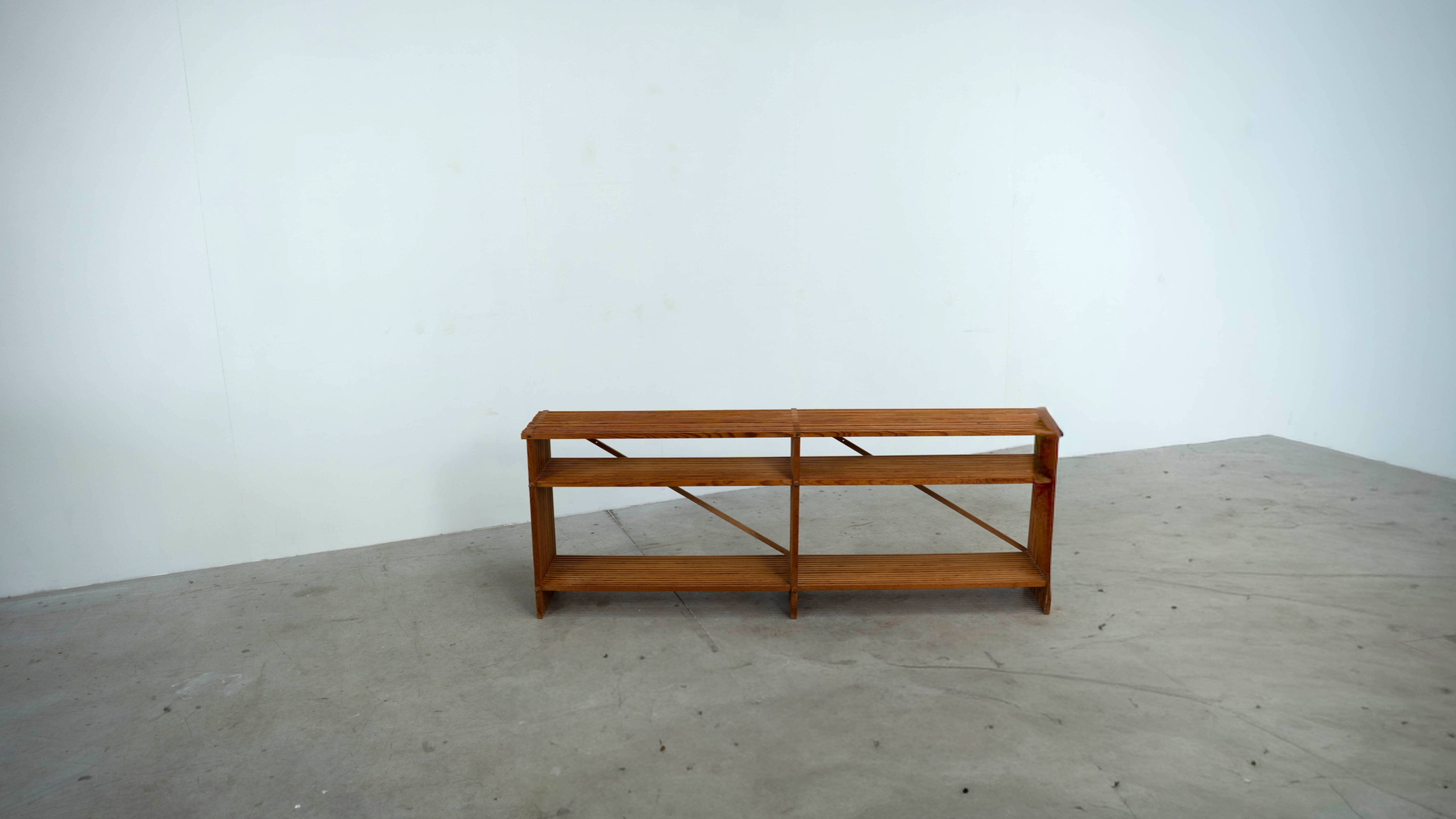 1970's Scandinavian pine open sideboard