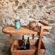 Vintage oak bar cart – France, 1950s