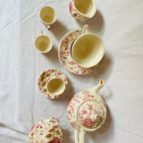 English chintz pink and caffé tea set johnson brothers