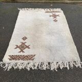 Handmade knotted Berber Moroccan wool rug 170x225cm