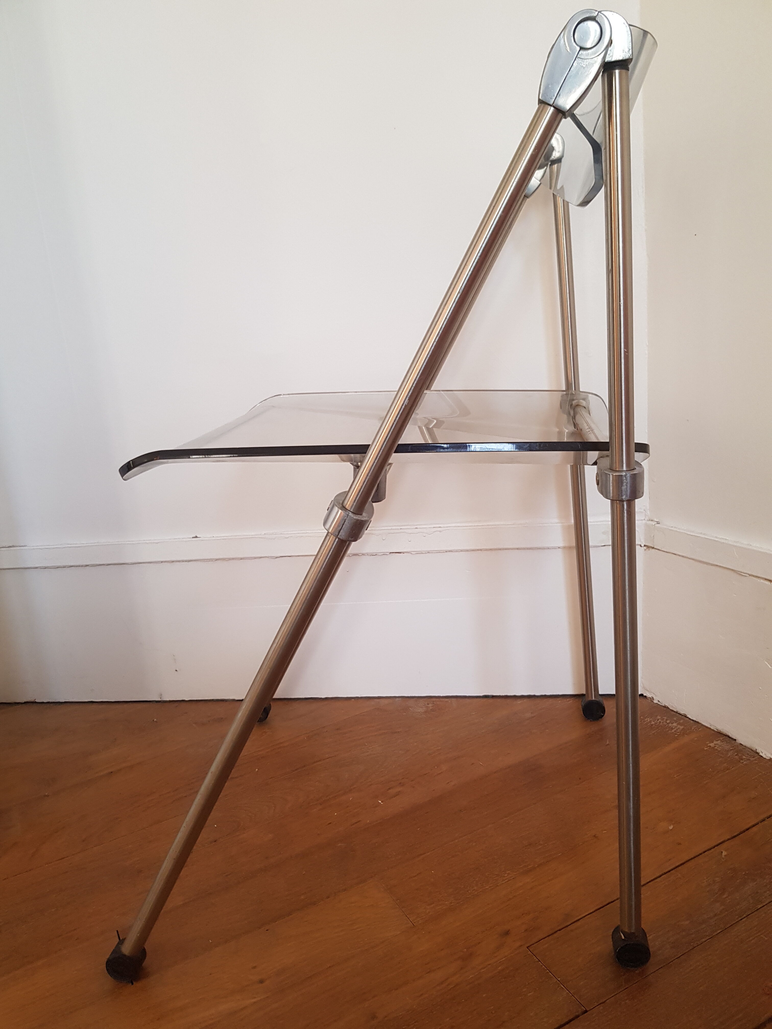 Vintage folding transparent chair