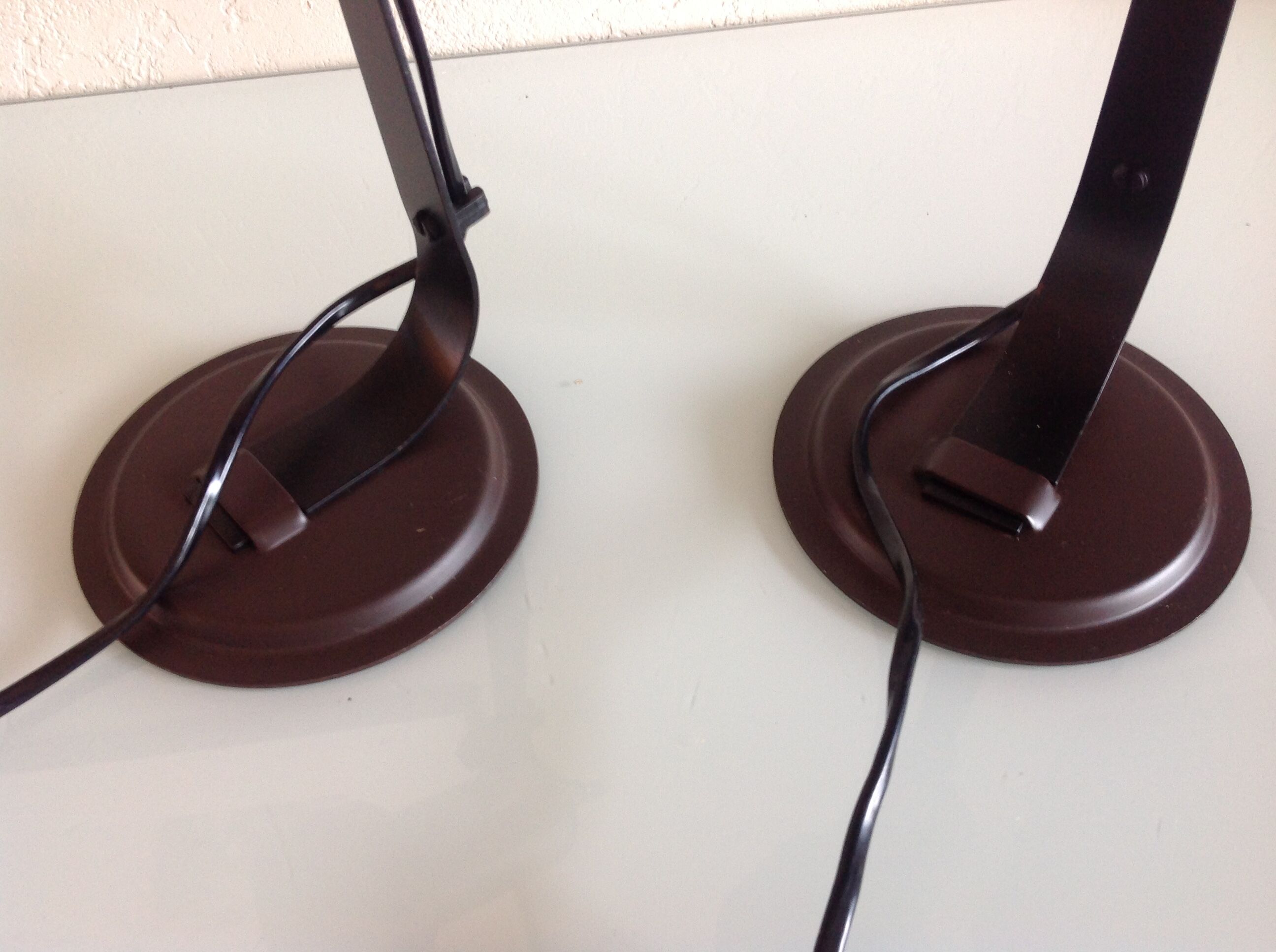 Pair of bedside lamps Metal vintage 70s spots