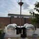 Chrome chandelier Space age 70s