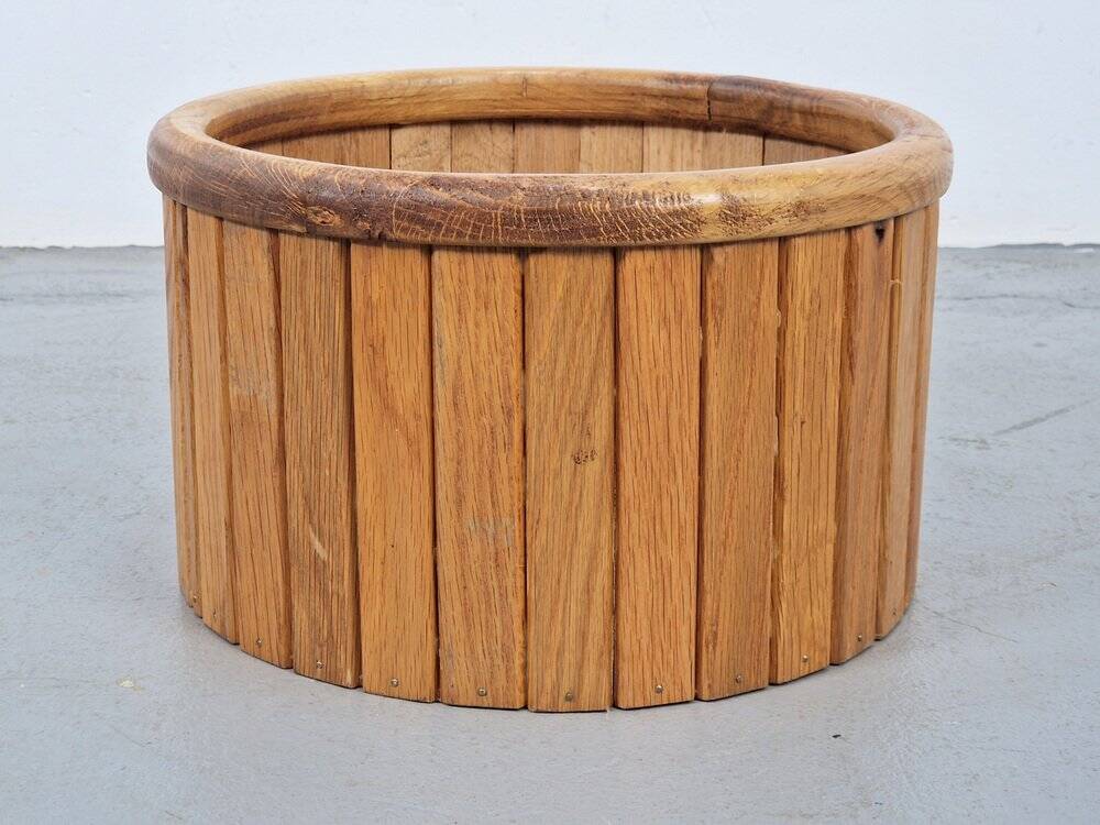 Vintage Oak Indoor Planter, Denmark, 1960s