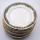 Lot de 10 assiettes à dessert – décor festif & guirlandes fleuries