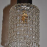 Suspended glass molded and vintage 70s in metal