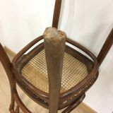 4 old wooden bistro chairs