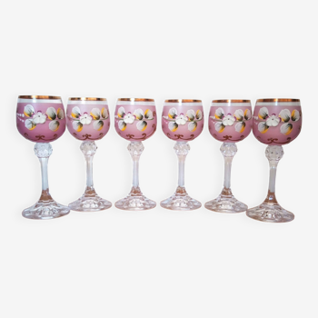 Enameled crystal glasses