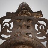 Cast Iron planter decorated with masks and lion paws, France 1850s