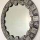 Brutalist round mirror, 1970