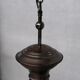 Italian mid-century brass and glass pendant light
