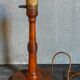 Art-deco lamp foot in solid wood turned 40s