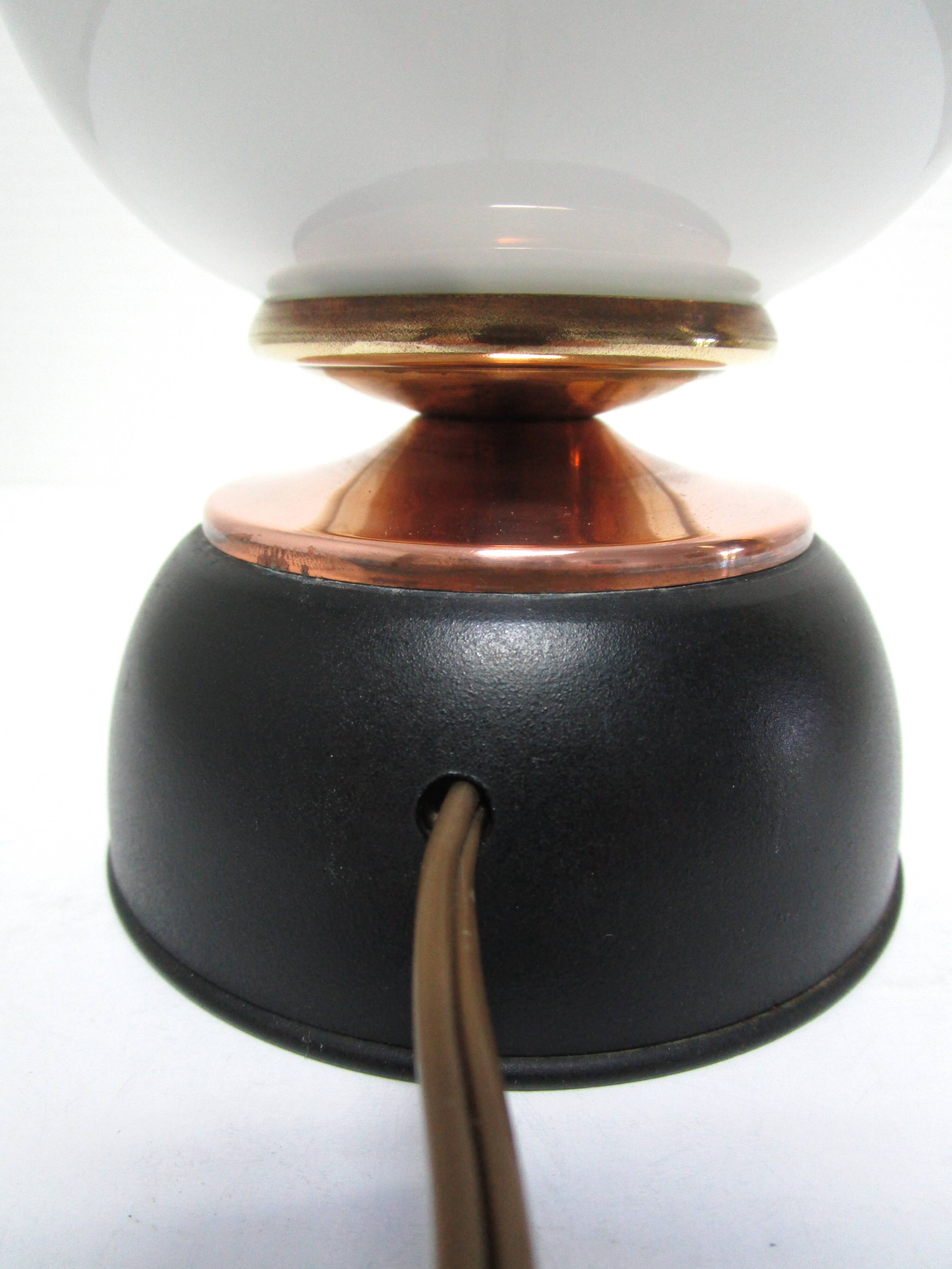 60s design opaline night light lamp