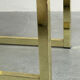 Coffee Table in Gold Brass Glass
