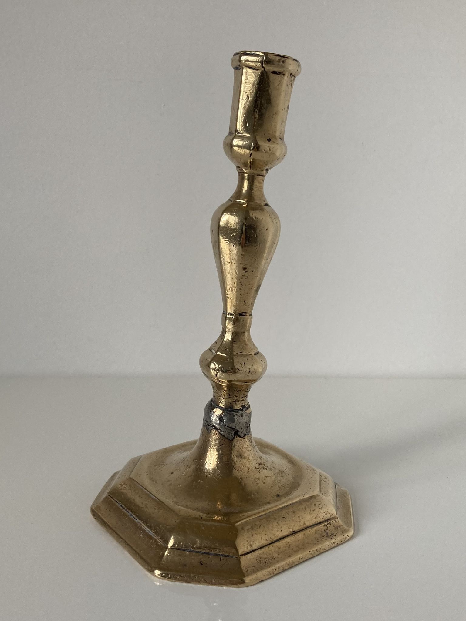 Louis XIV style bronze candle holder