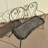 Wrought iron garden bench
