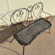 Wrought iron garden bench