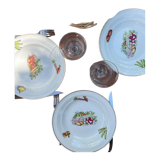 Set of 4 plates Saint Amand - vegetable décor