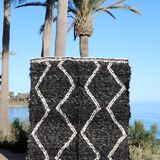 Reversible rug - hand-woven recycled cotton - 170 x 240 cm