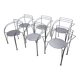 Lot de 6 fauteuils "lune d'argent" de Pascal Mourgue 1985