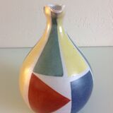 Vase ball vintage polychrome ceramic