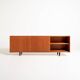 Danish teak sideboard with three sliding doors, 1960s/1970s