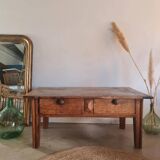 Table basse ancienne esprit table de ferme