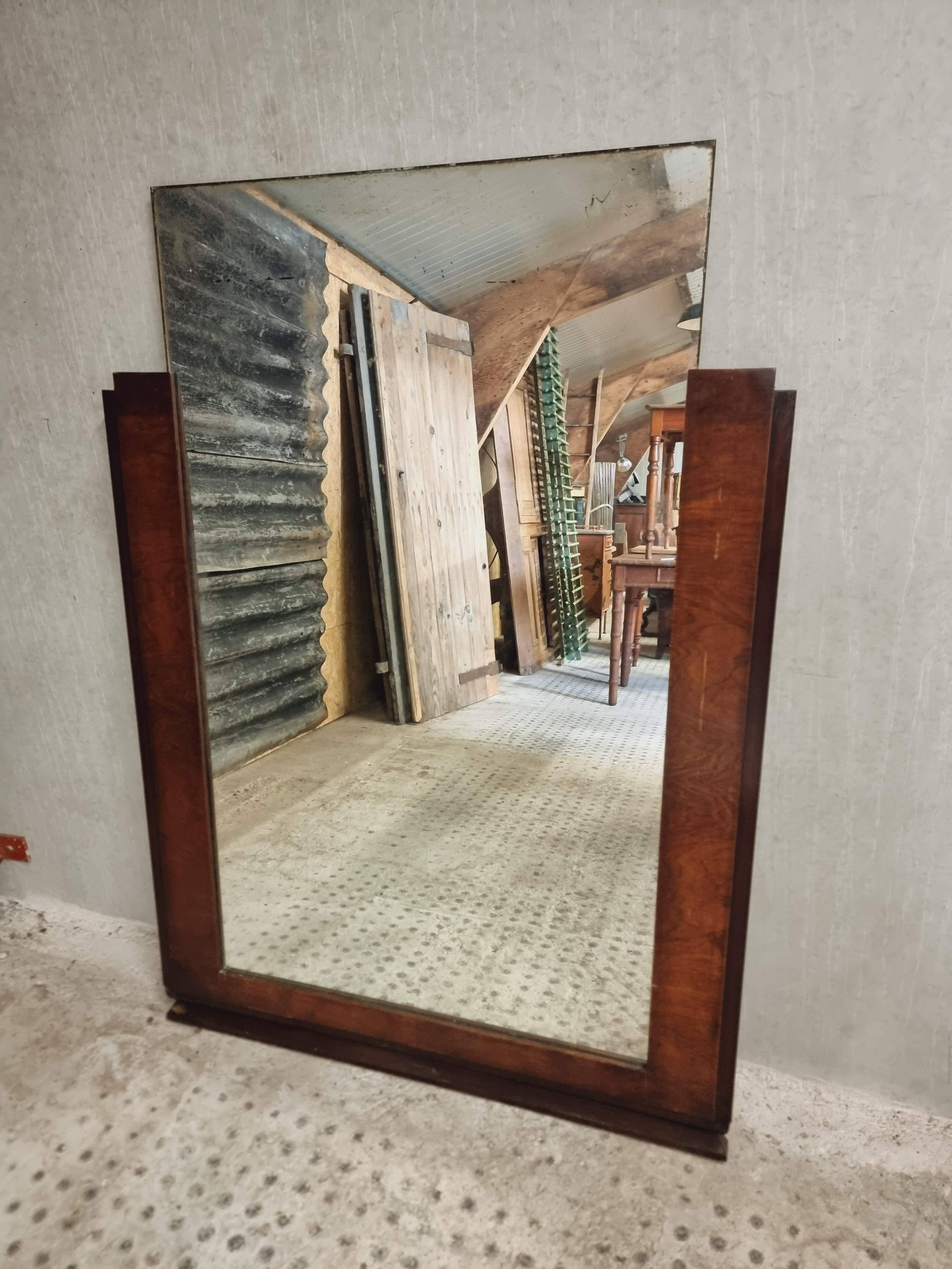 Antique Art Deco mirror 100 x 140 cm 1920