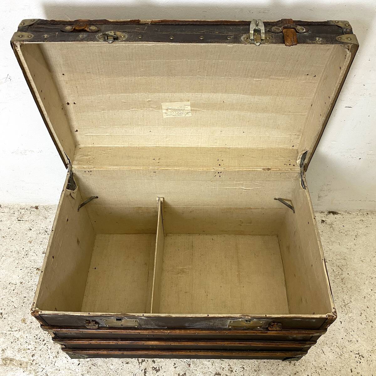 Large vintage travel trunk from the 1930s.