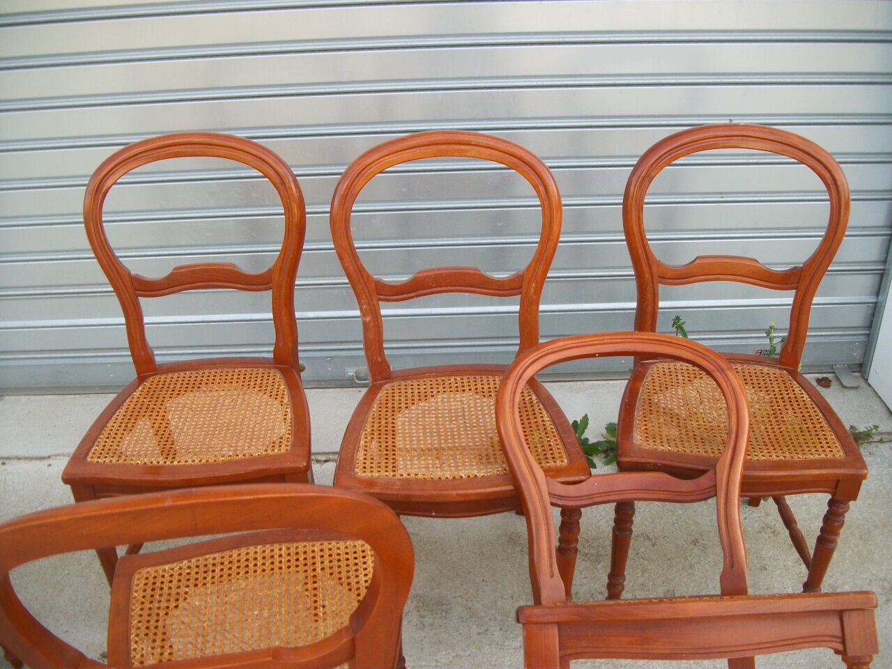 Série de 6 chaises cannées