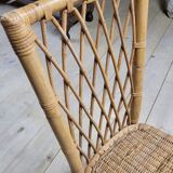 Vintage rattan office chair - 1950s