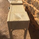 Console wood imitation rattan