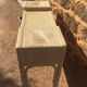 Console wood imitation rattan