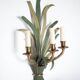 Pair of Maison Baguès wall lights with faux bamboo bronze and metal arms.